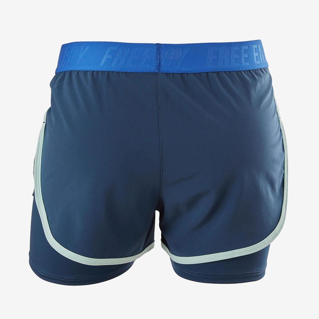 2-in-1-Shorts Kinder - W500 Kinder blau