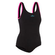 Bañador de aquagym para mujer Mika negro rosa