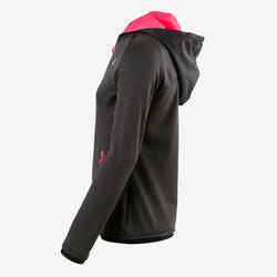 Veste capuche chaude, respirante S900 fille GYM ENFANT gris chiné foncé