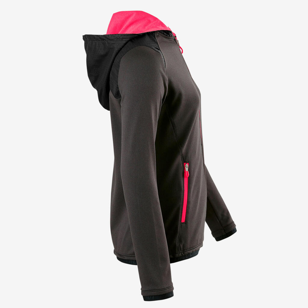 Veste capuche chaude, respirante S900 fille GYM ENFANT gris chiné foncé