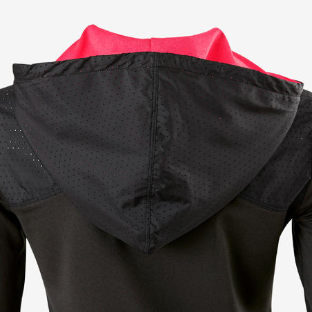 Veste capuche chaude, respirante S900 fille GYM ENFANT gris chiné foncé