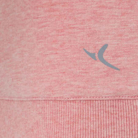 500 Women's Gentle Gym & Pilates Sweatshirt - Pink Print