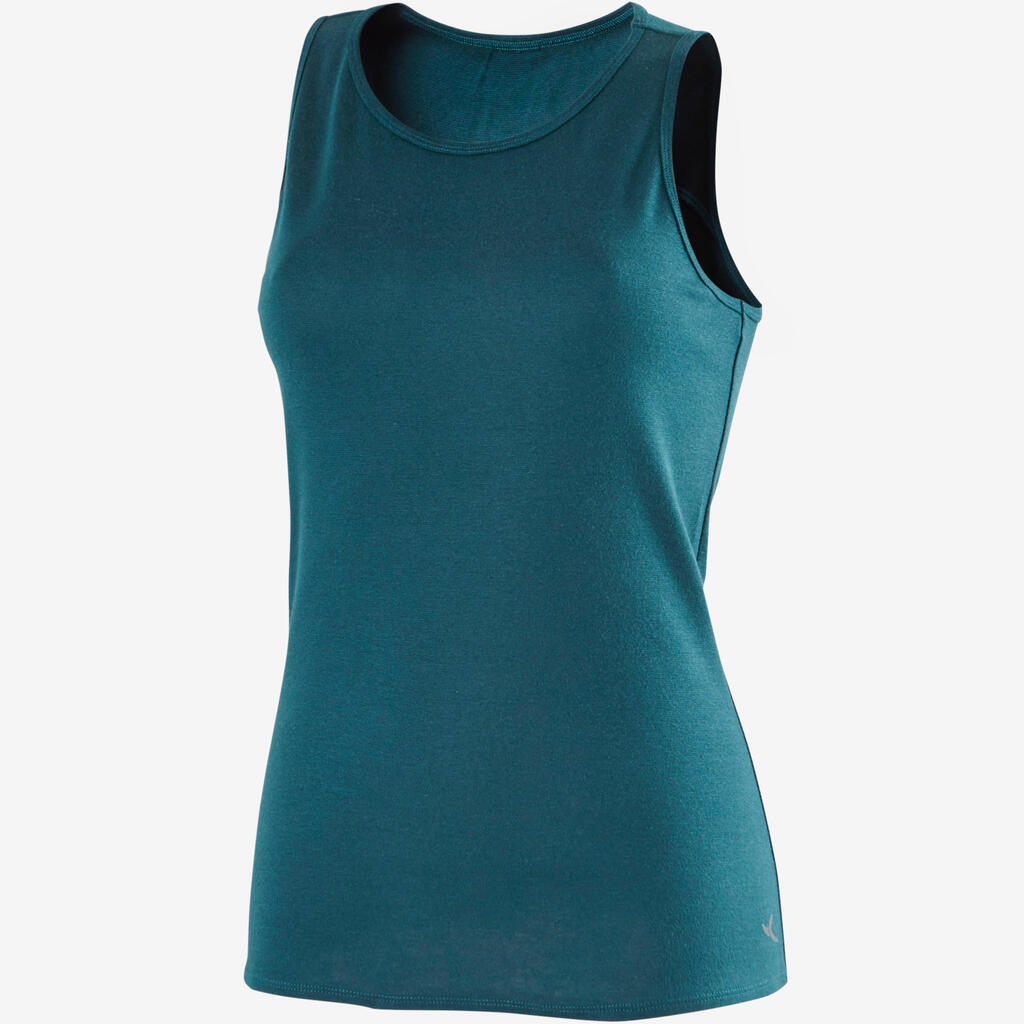 500 Women's Pilates & Gentle Gym Tank Top - Turquoise