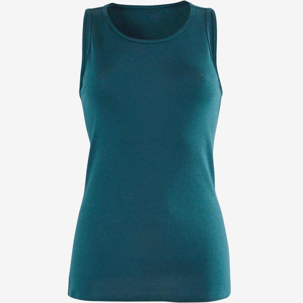 500 Women's Pilates & Gentle Gym Tank Top - Turquoise