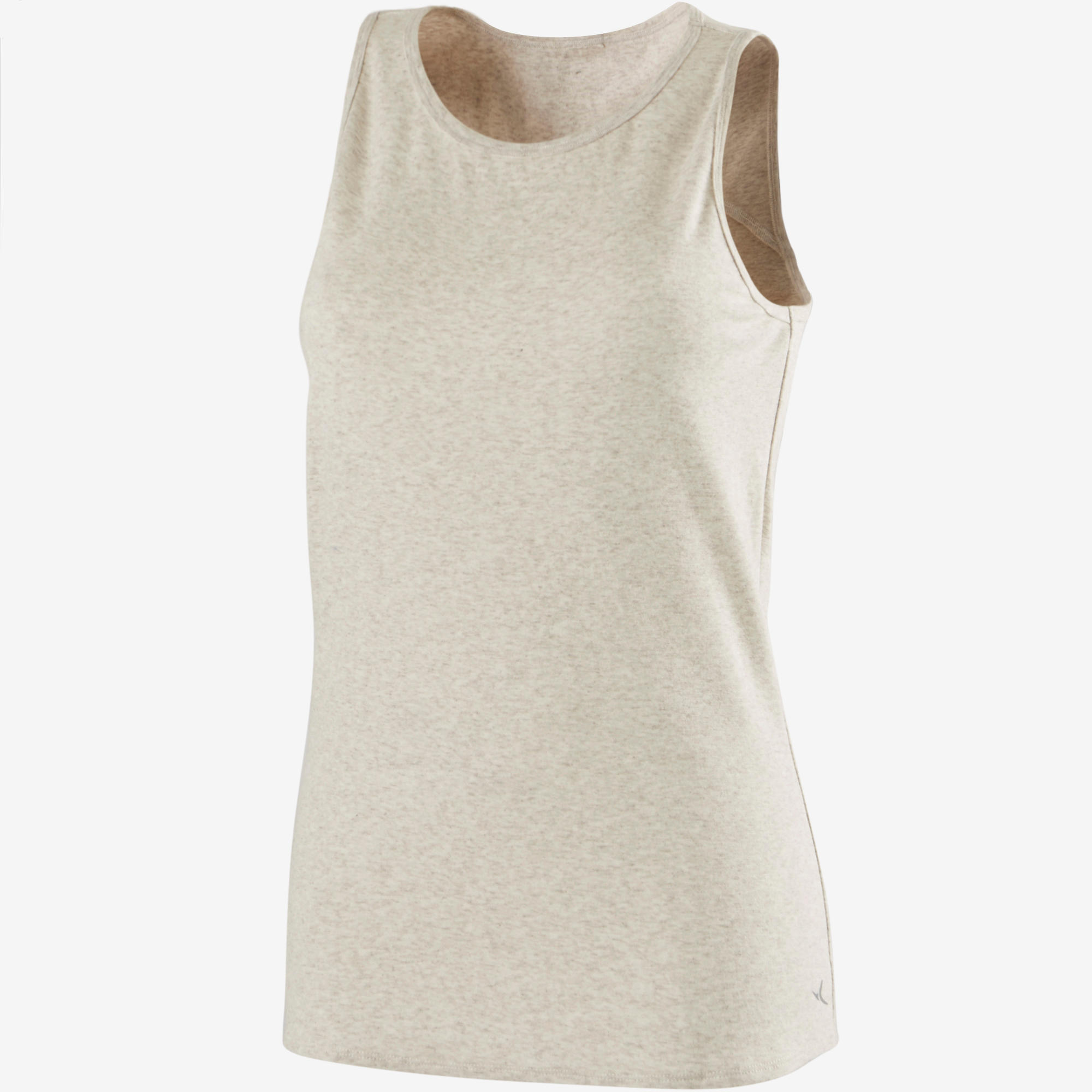 

Women's Gym Tank Top 500 - Mottled Beige -  By DOMYOS | Decathlon