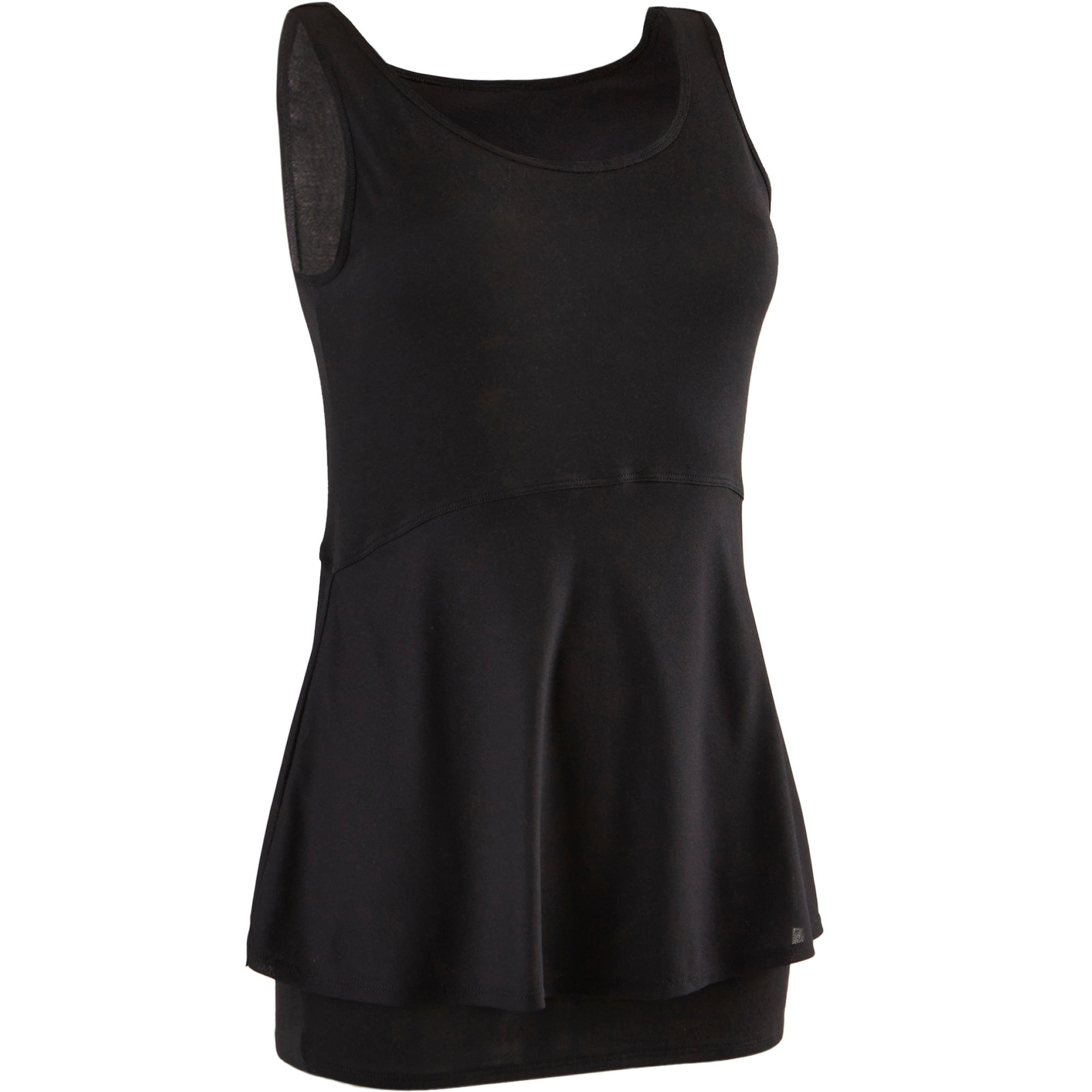 Domyos Top 530 Voor Lichte Gym En Pilates Zwart domyos kopen in de aanbieding