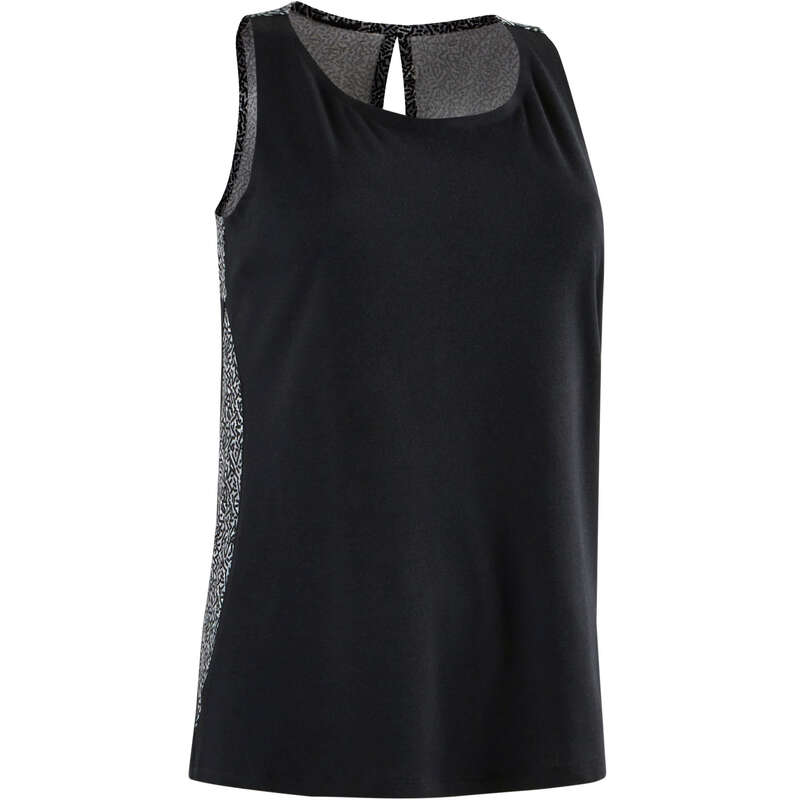 WOMAN T SHIRT LEGGING SHORT - 520 Gym Tank Top - Black NYAMBA