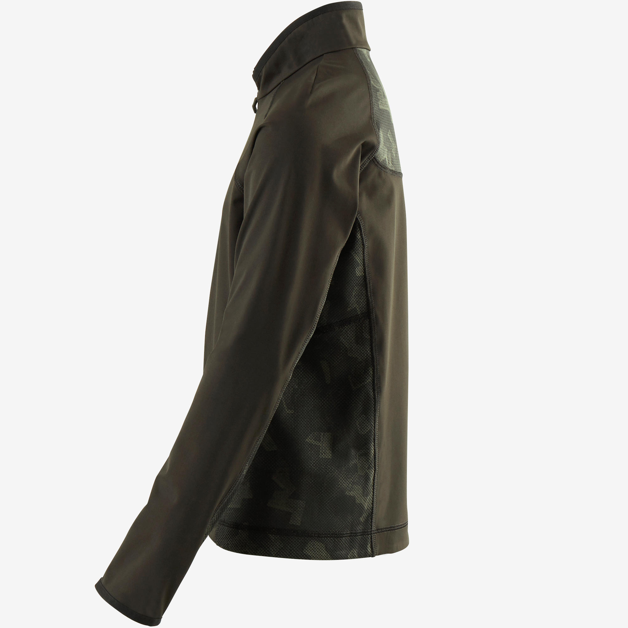 

S900 Boys' Light Breathable Gym Jacket - Black/Khaki -  By DOMYOS | Decathlon
