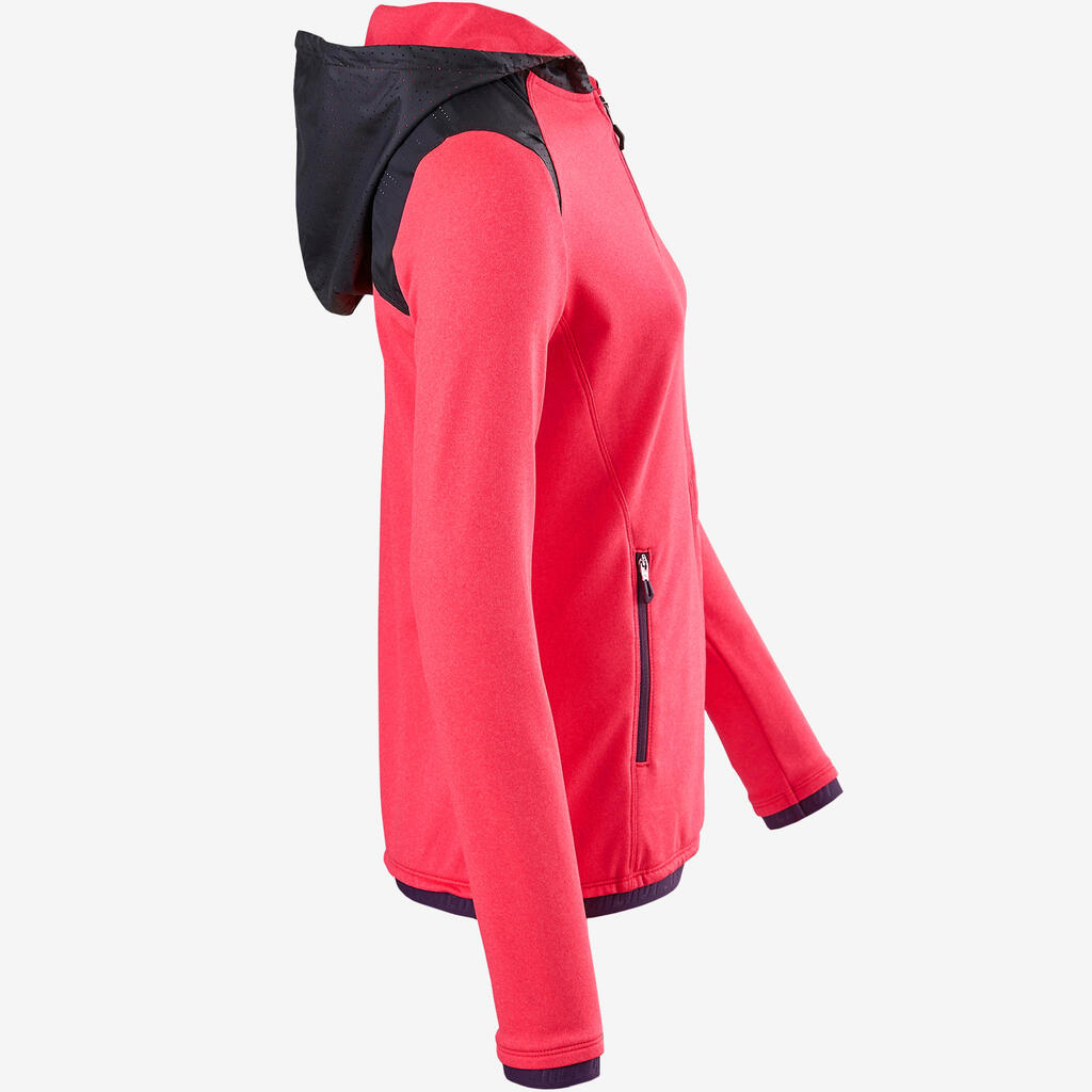 Veste capuche chaude, respirante S900 fille GYM ENFANT gris chiné foncé
