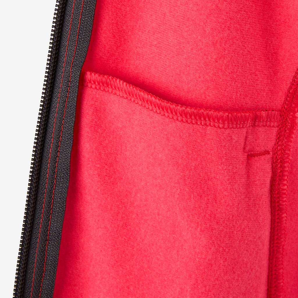 Veste capuche chaude, respirante S900 fille GYM ENFANT gris chiné foncé