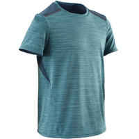 S500 Boys' Breathable Synthetic Short-Sleeved Gym T-Shirt - Light Blue