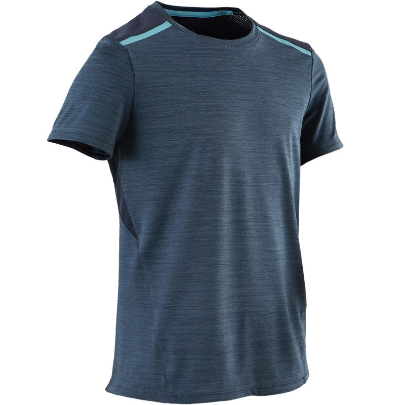 T-shirt synthétique respirant manches courtes S500 garçon GYM ENFANT bleu foncé T-shirt synthétique respirant manches courtes S500 garçon GYM ENFANT bleu foncé