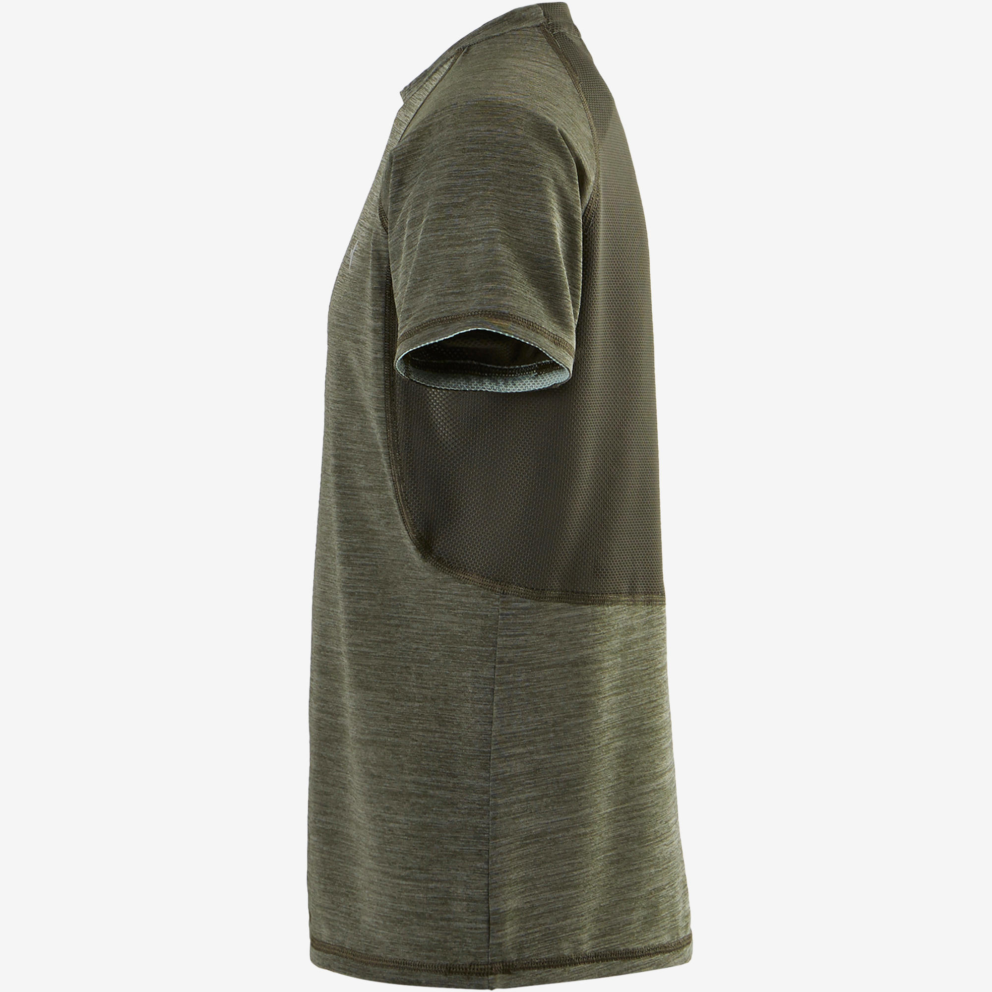 DOMYOS Chlapčenské tričko S900 s krátkym rukávom na cvičenie priedušné kaki 14-15 r (161-172 cm) · záber 4