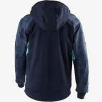 S500 Boys' Warm Breathable Synthetic Hooded Gym Sweatshirt - Blue