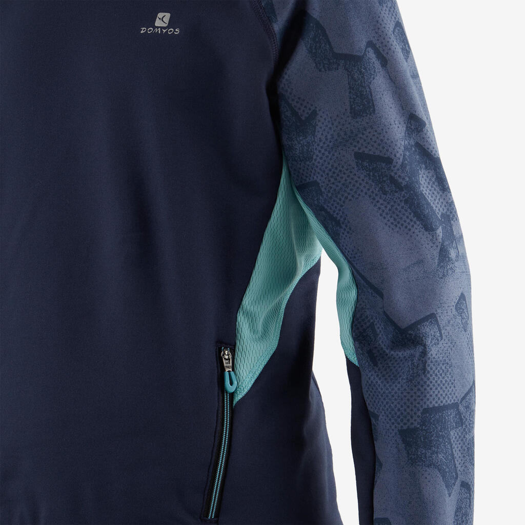 Sweat capuche chaud, synthétique respirant S500 garçon GYM ENFANT bleu