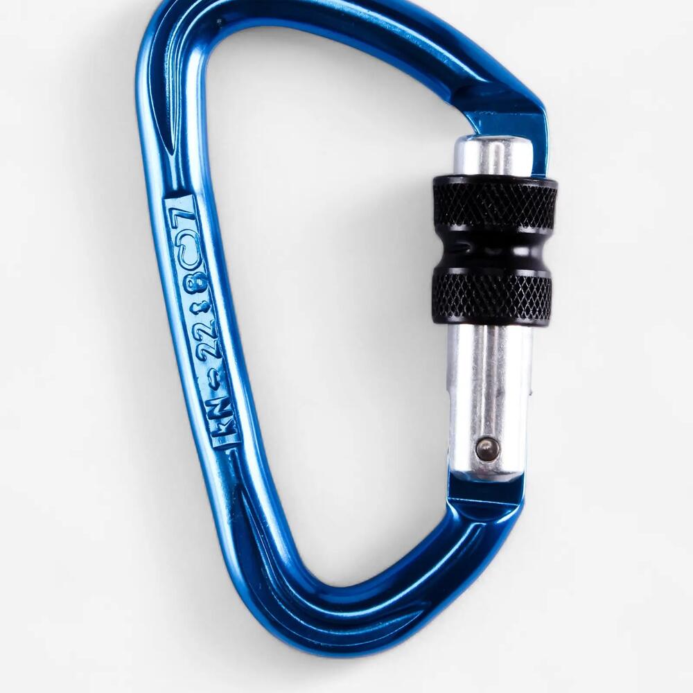 SIMOND ROCKY D-SHAPED SCREWGATE CARABINER - BLUE
