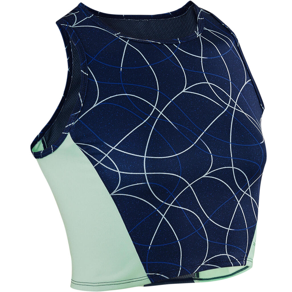 S900 Girls' Breathable Gym Tank Top - Blue