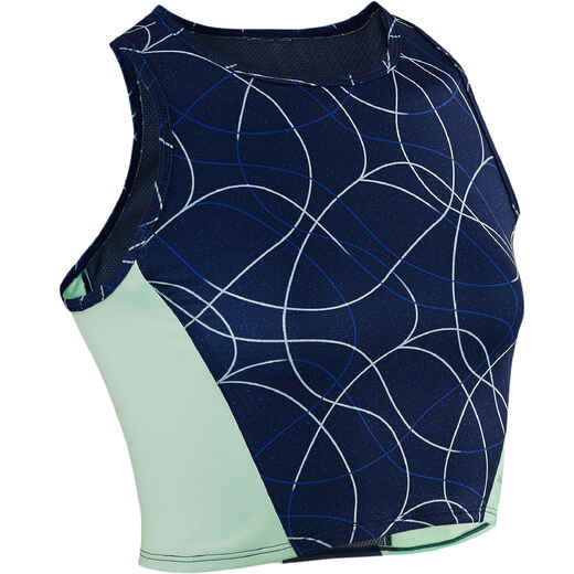 
      S900 Girls' Breathable Gym Crop Top - Blue
  