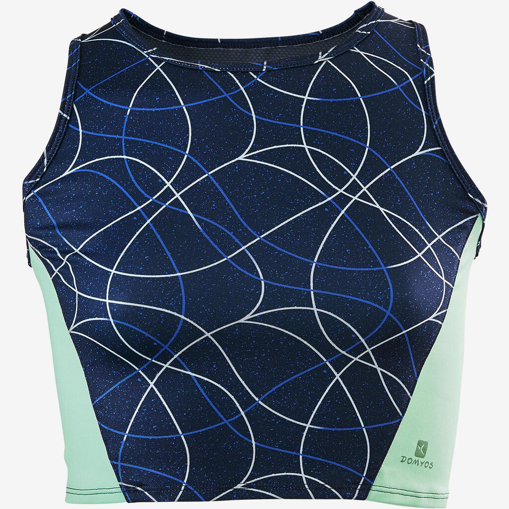 S900 Girls' Breathable Gym Tank Top - Blue