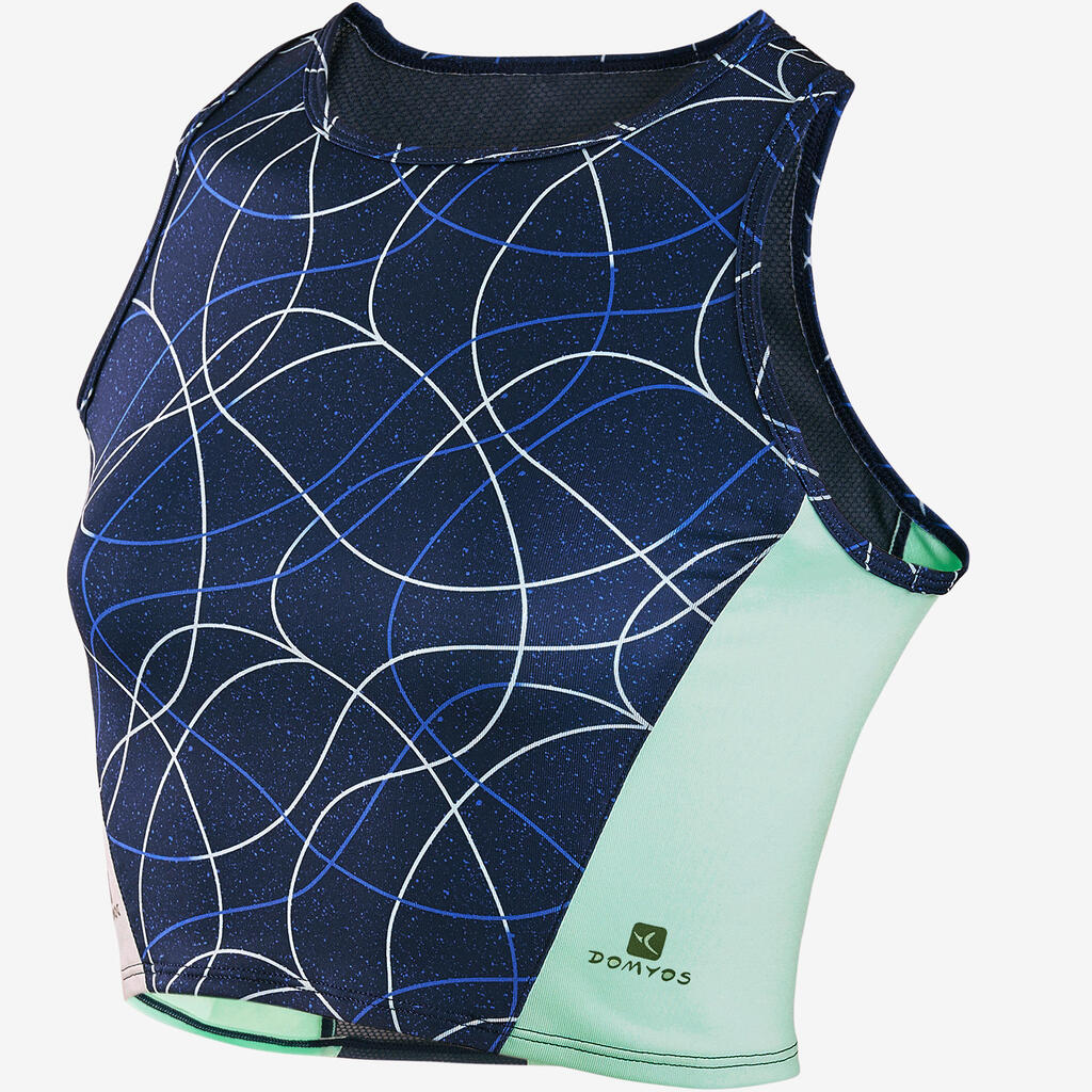 S900 Girls' Breathable Gym Tank Top - Blue