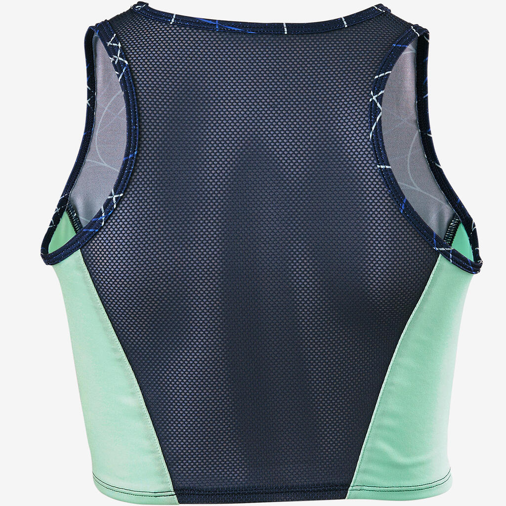 S900 Girls' Breathable Gym Tank Top - Blue