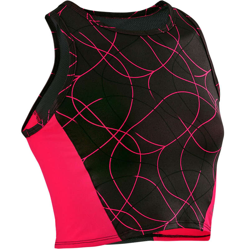 GIRL EDUCATIONAL GYM APPAREL - S900 Girls' Gym Short Tank Top DOMYOS