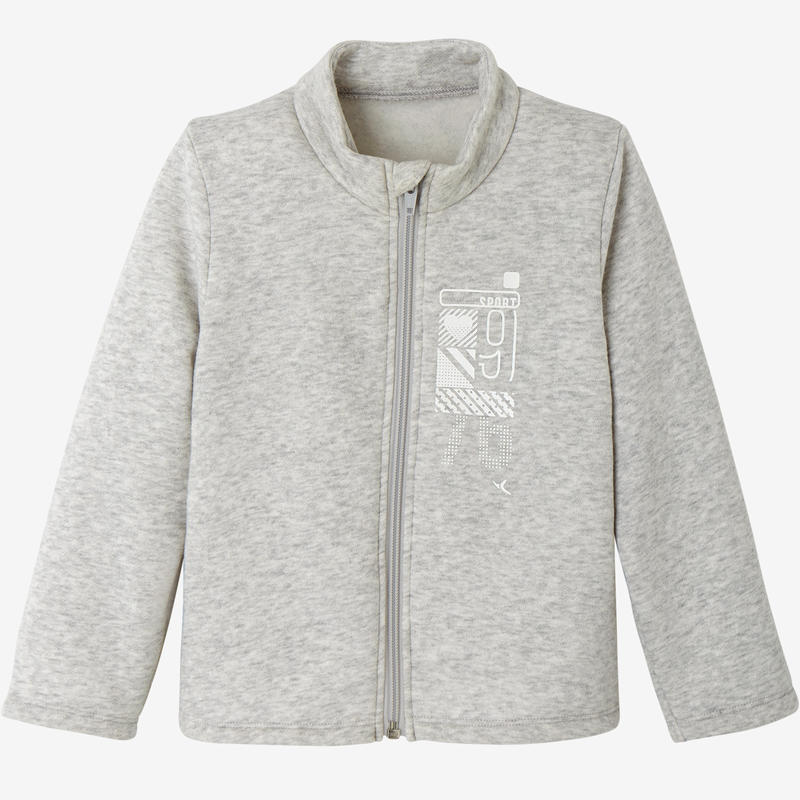 Trening Warm Y Zip 100 Baby Gym Gri Copii Domyos By Decathlon