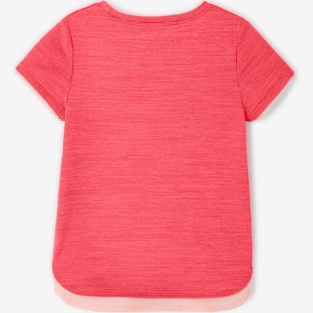 T-shirt manches courtes baby gym S500 Keep In Up Rose