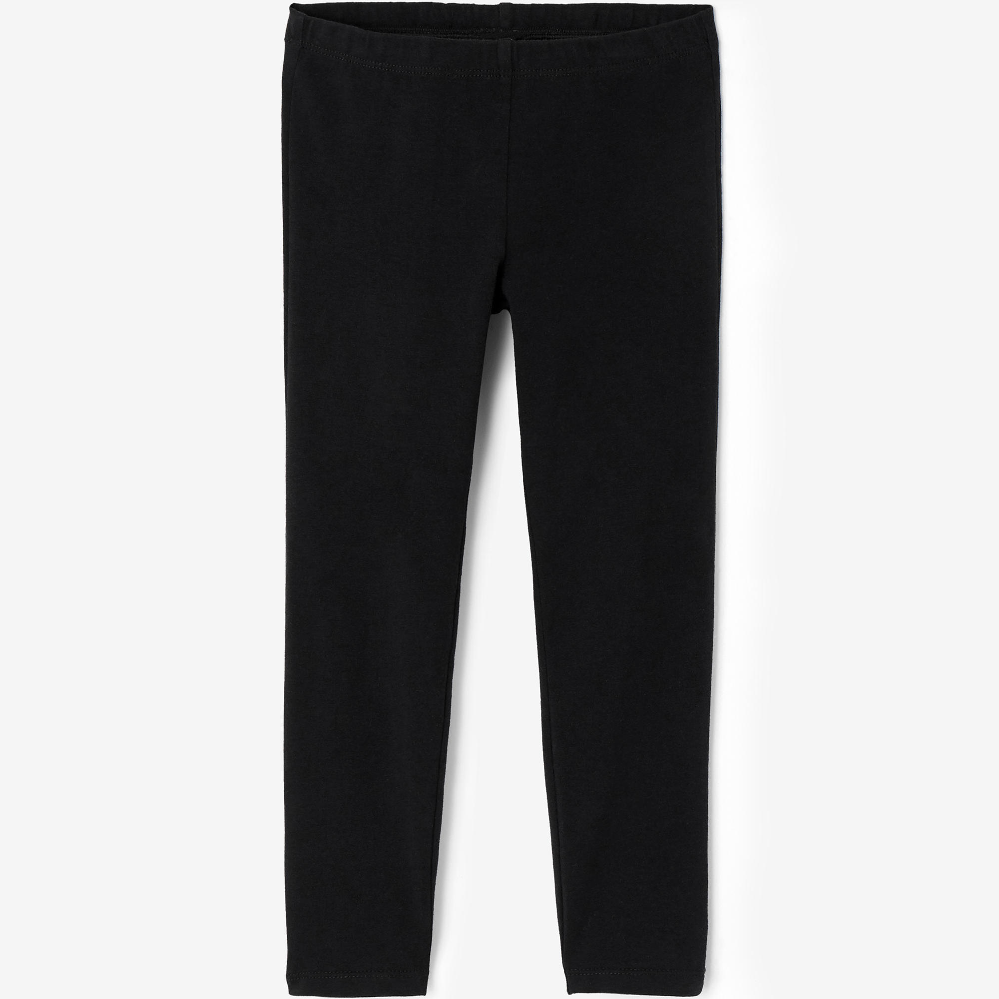 DOMYOS Legíny 100 na cvičenie pre najmenších čierne 4-5 r (103-112 cm) · záber 4