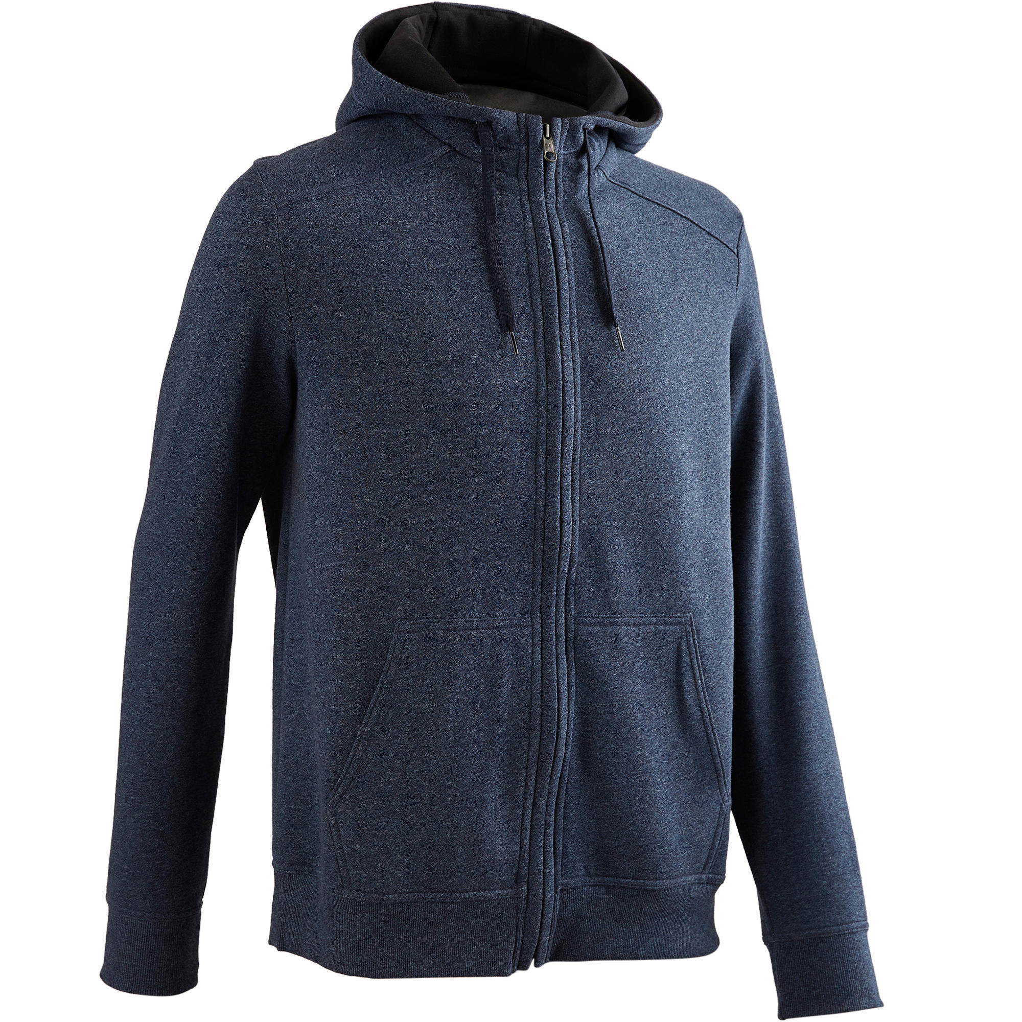 Domyos Herenhoodie Met Rits Voor Pilates En Zachte Gym 900 Blauw domyos kopen in de aanbieding