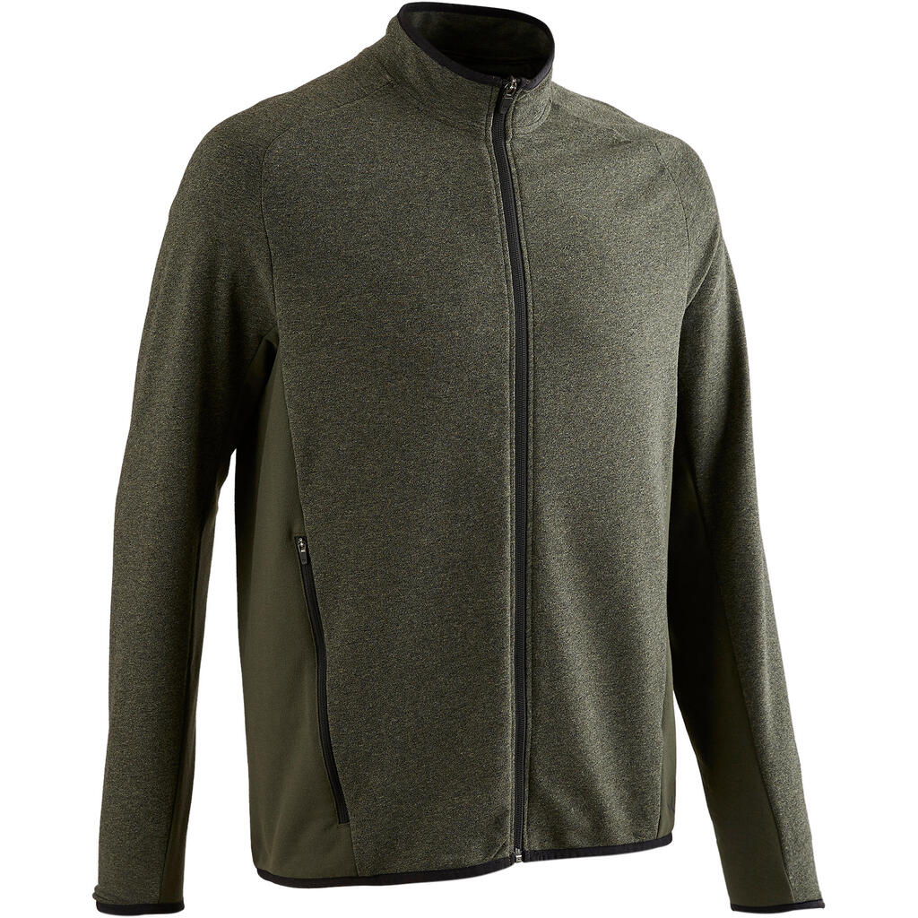 500 μπουφάν pilates gentle gym - χακί