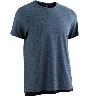 T-shirt free move 540 pilates en lichte gym heren blauw aop