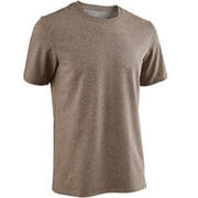 Men's Gym T-Shirt Regular Fit 500 - Heathered Brown