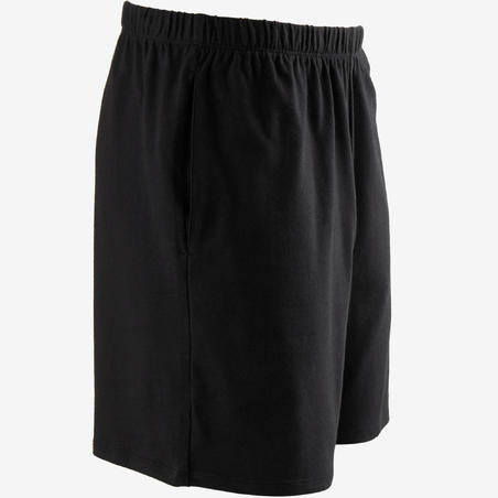 Fitness Short Cotton Shorts - Black