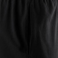 Short Fitness hombre algodón recto con bolsillo llaves - 100 negro corto 