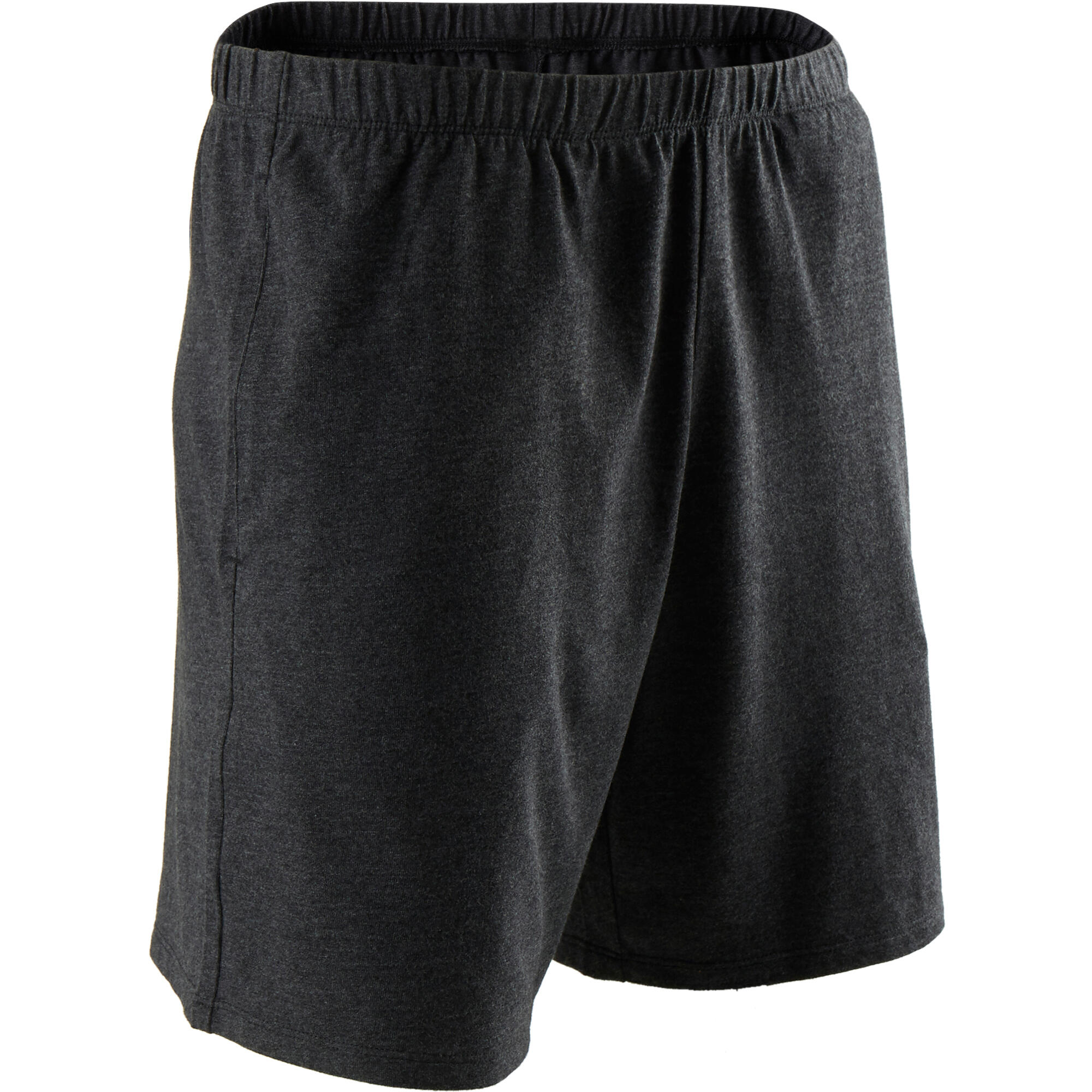 Men's Regular-Fit Short Pilates & Gentle Gym Sport Shorts 100 - Dark