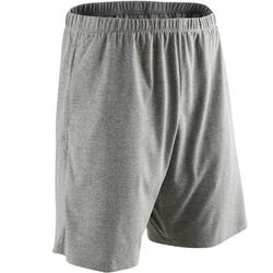 100 Regular-Fit Pilates & Gentle Gym Shorts - Mottled Light Grey