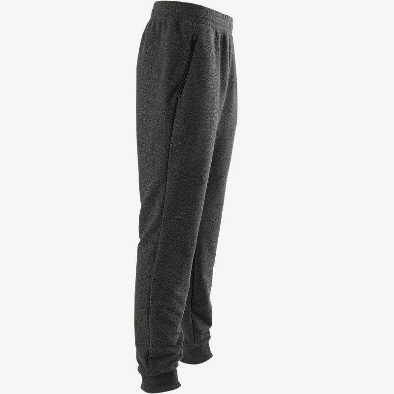 Erkek Koyu Gri Esofman Alti Gym 500 Slim Domyos By Decathlon