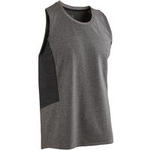 Nyamba Mouwloos shirt voor pilates/lichte gym heren 560 lichtgrijs