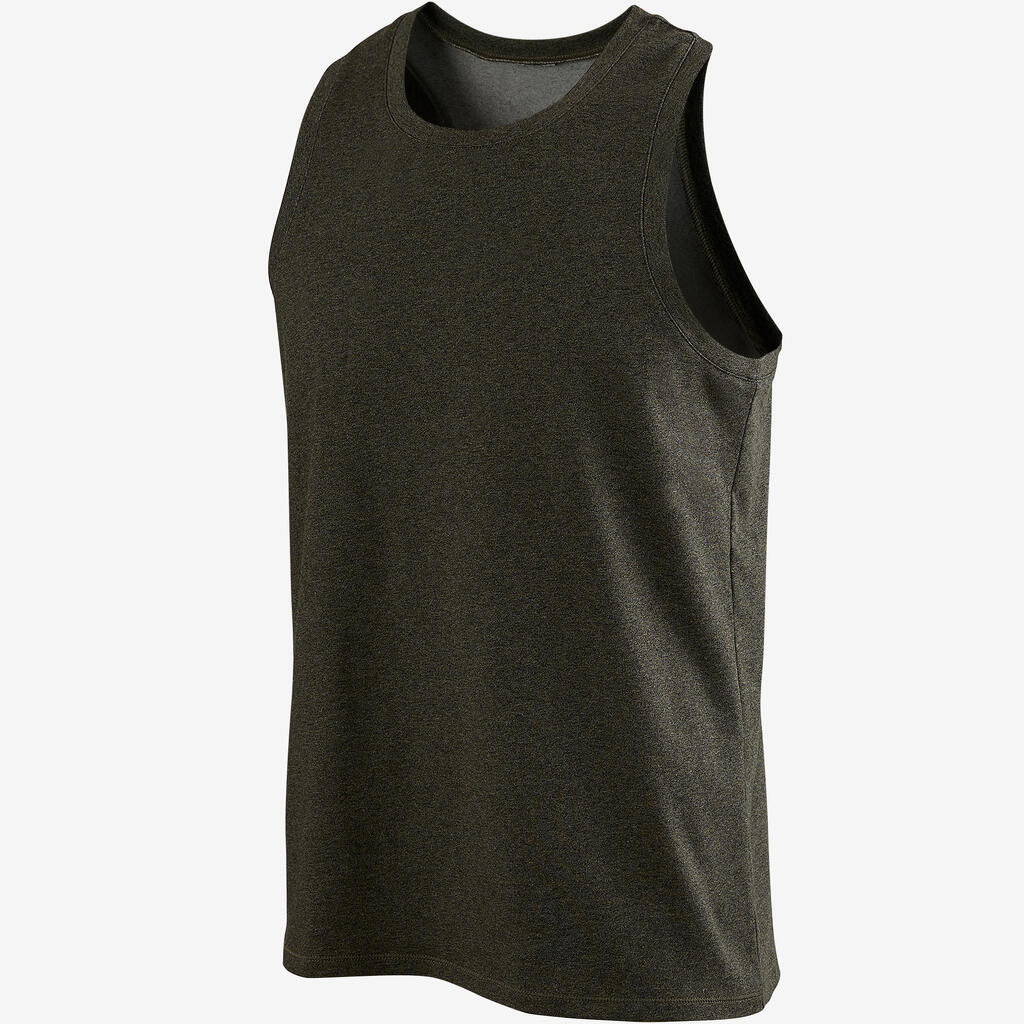 500 Gentle Gym & Pilates Tank Top - Khaki