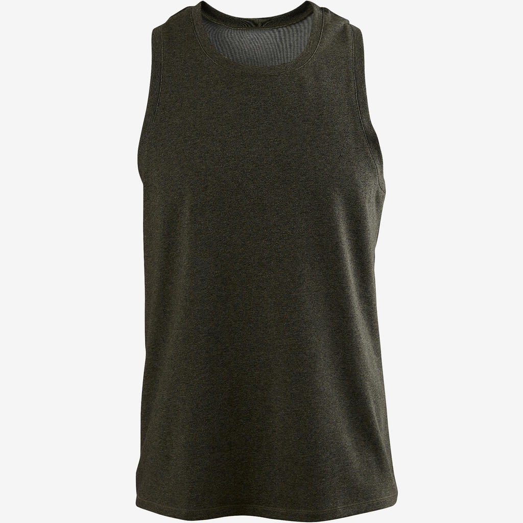 500 Gentle Gym & Pilates Tank Top - Khaki