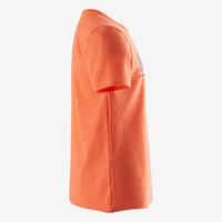 100 Boys' Short-Sleeved Gym T-Shirt - Orange Print