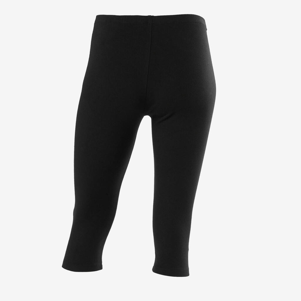 3/4-Hose Basic Mädchen schwarz bedruckt
