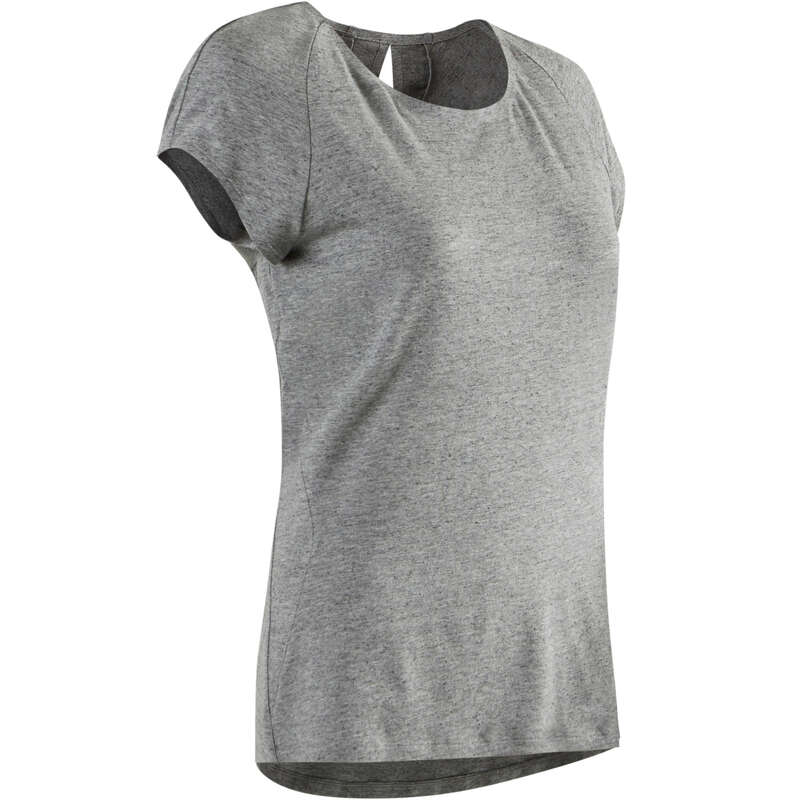 WOMAN T SHIRT LEGGING SHORT - 520 Gym T-Shirt - Grey NYAMBA
