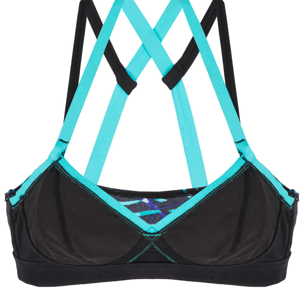 Sportbikini Oberteil Aquafitness Meg Mem Damen schwarz