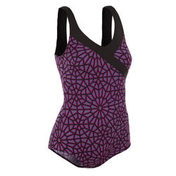 Bañador Moldeador Aquagym Piscina Nabaiji Karli Mujer Efecto Vientre Plano Rosa