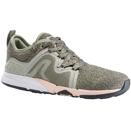 PW 540 Flex-H+ Women's Fitness Walking Shoes - Khaki/Pink