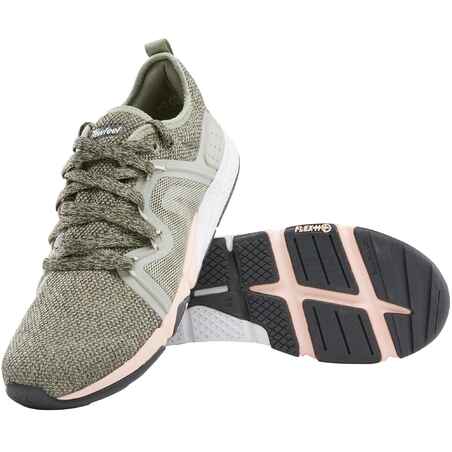 PW 540 Flex-H+ Women's Fitness Walking Shoes - Khaki/Pink