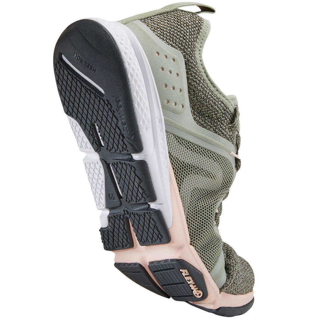 Sieviešu fitnesa soļošanas apavi “PW 540 Flex-H+”, haki/rozā
