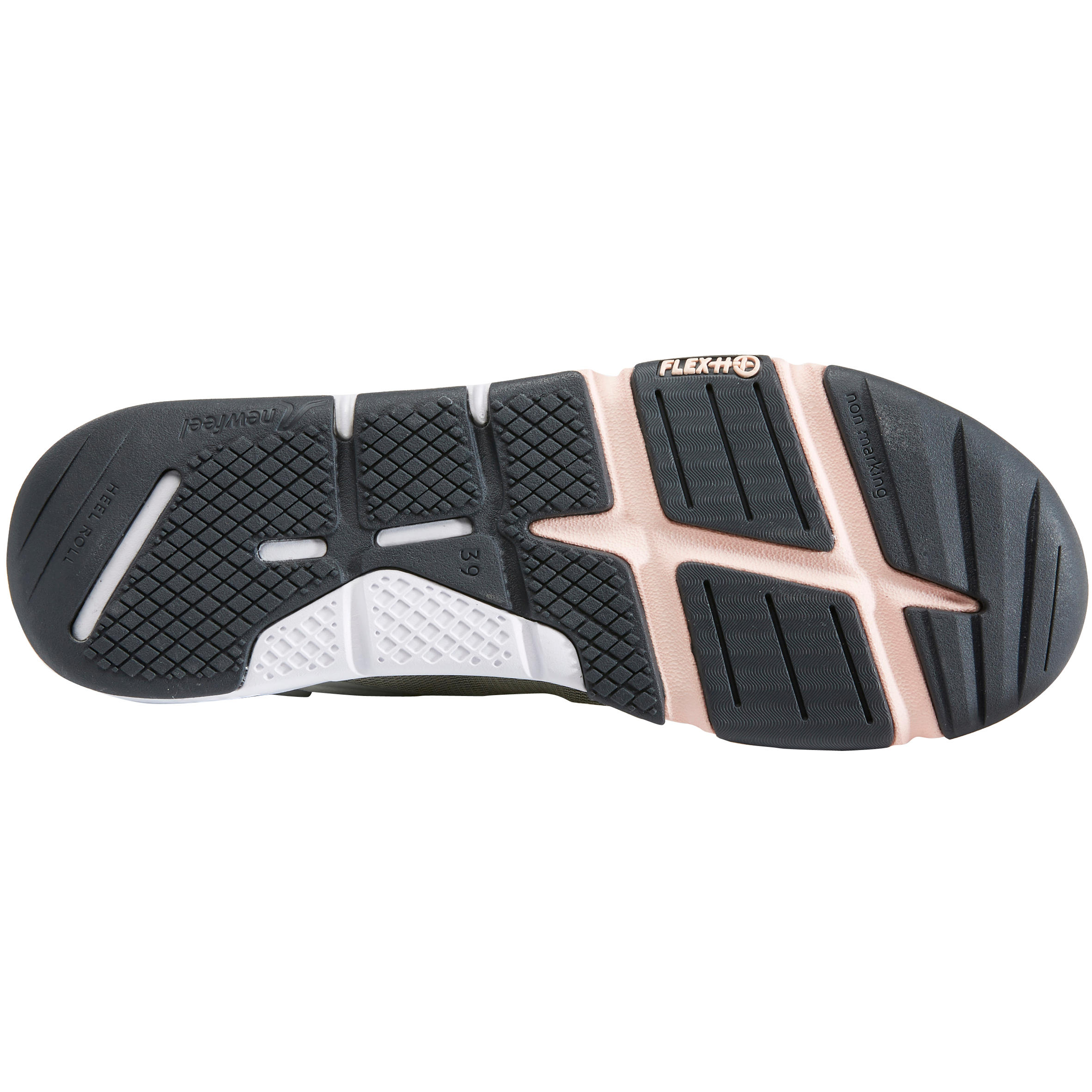 Zapatillas caminar PW 540 Flex-H+ Mujer Caqui/Rosa 3/7